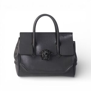 Versace Palazzo Empire Medium Black
Leather Medusa Satchel